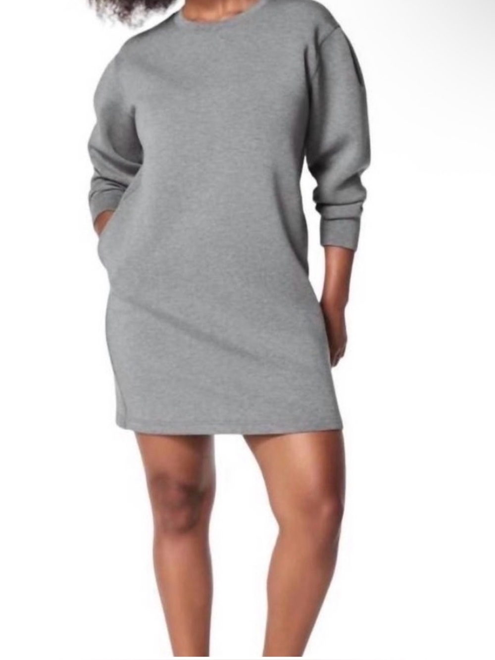 Spanx AirEssentials Crew Neck Dress Gray Women Size Large